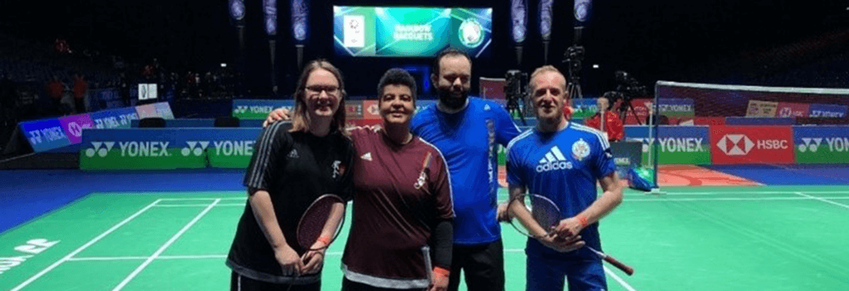 Rainbow Racquets play at the All England Rainbow Racquets play at the All England
