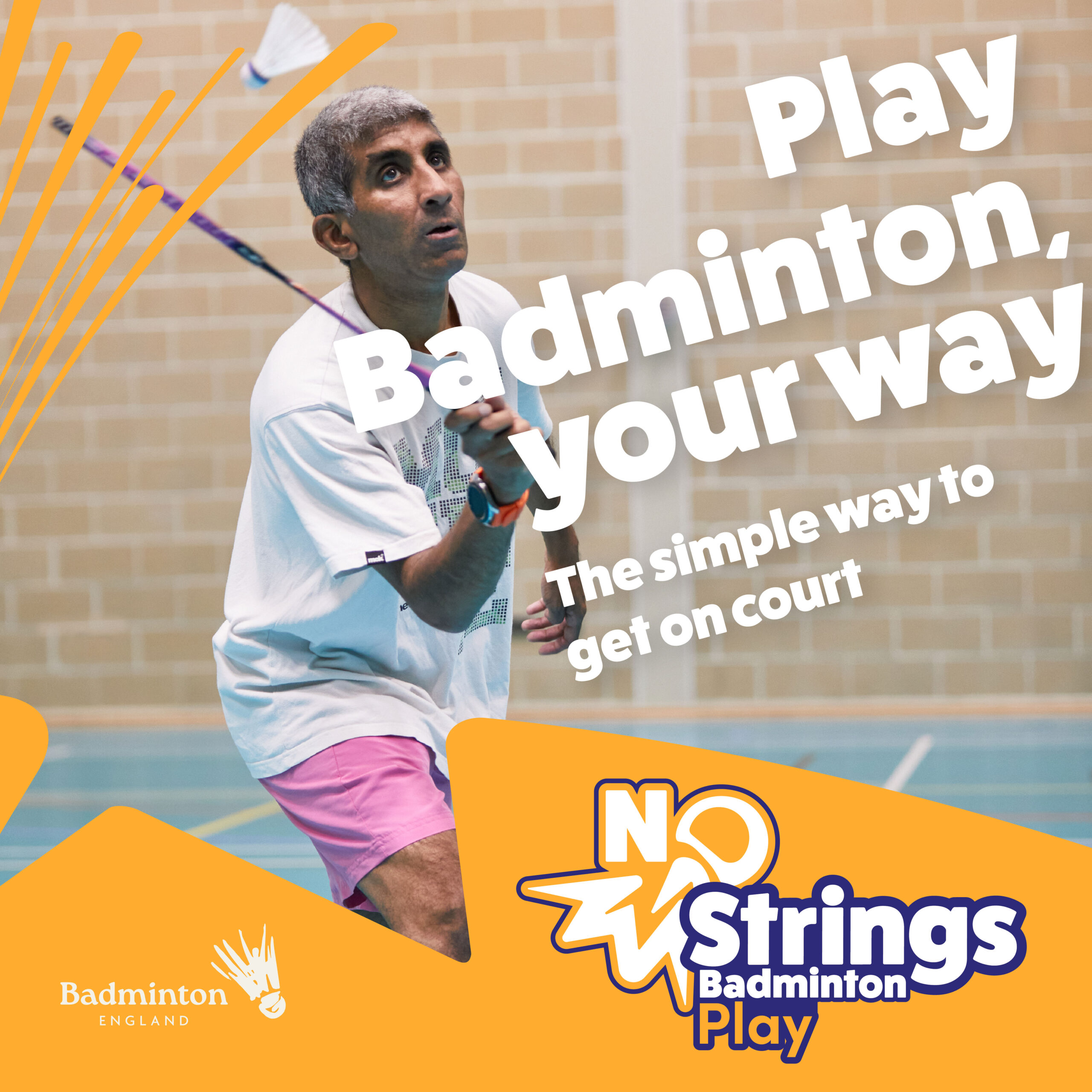 NSB Play Social Graphic 04 No Strings Badminton | Badminton England