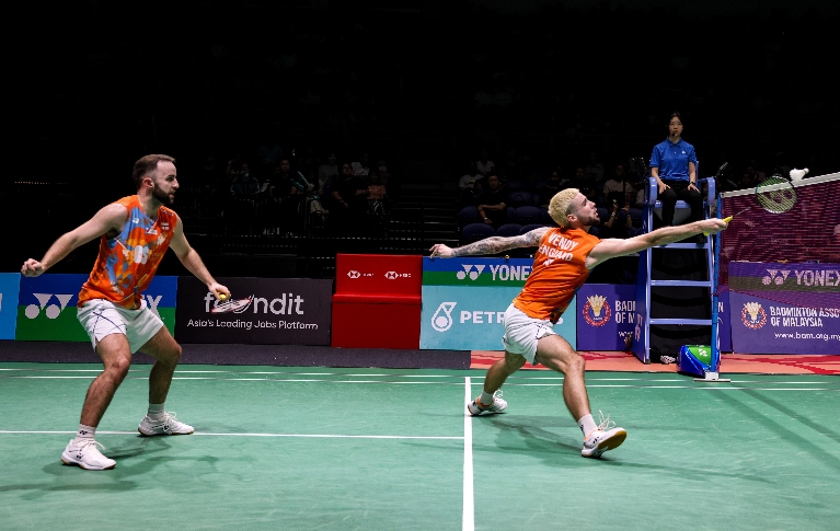Ben Lane and Sean Vendy compete in the India Open